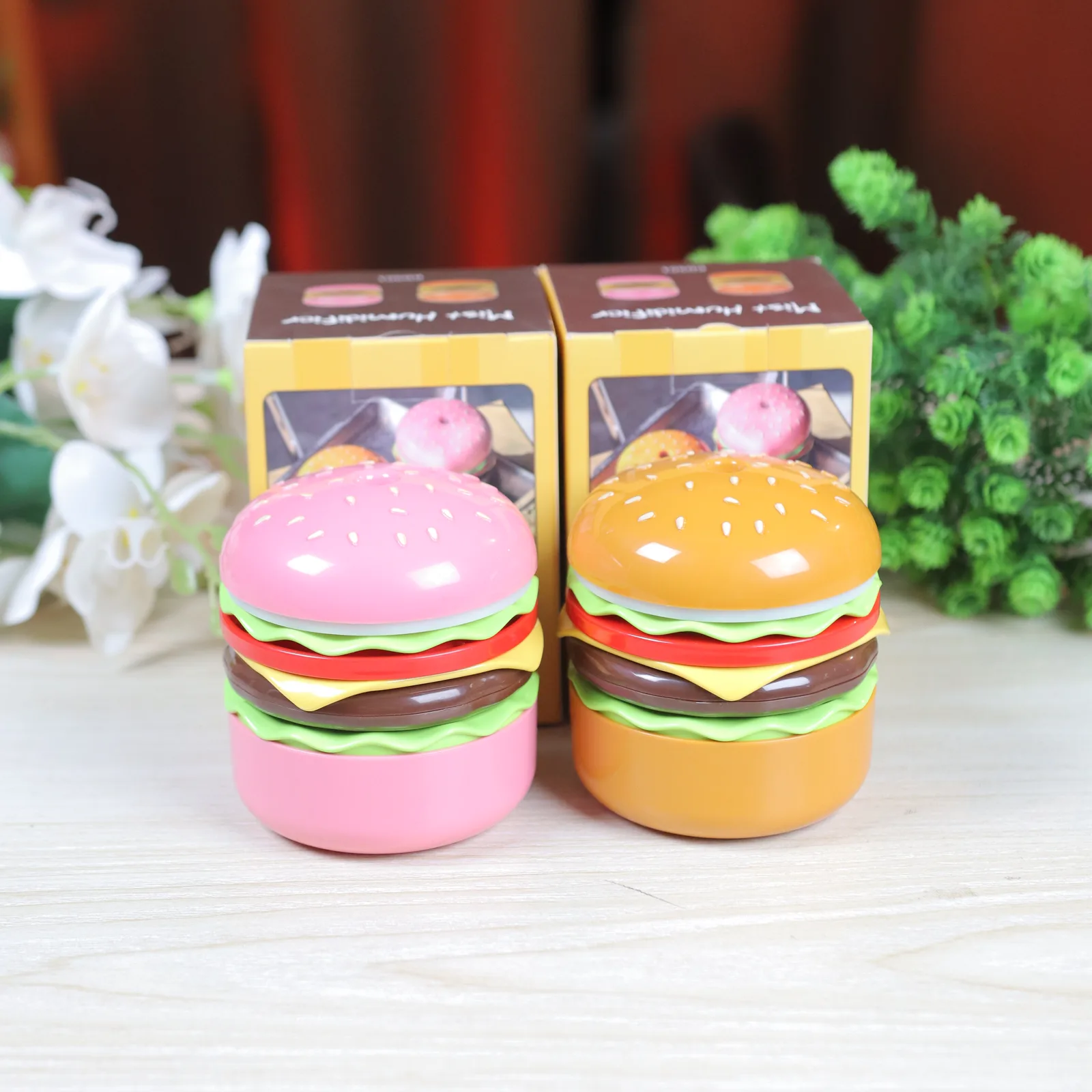 Cute Burger Shape Mini Humidifier Lamp