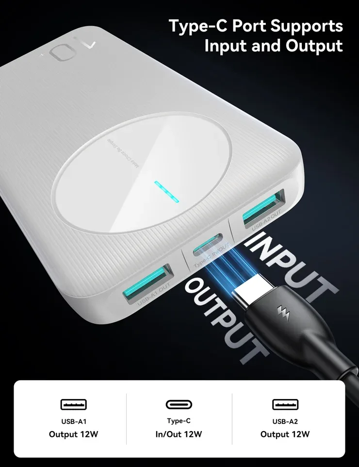 Joyroom JR-PBF12 10000mAh 12W 2.4A LED Power Bank